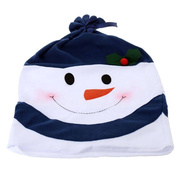 justharion Christmas Decor Dinner Chair Cap Xmas Chair Back Cover chair cap home party for Home New Year Party Decoration, Blue