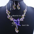 thumbnail image 2 of Necklace Earrings Set Butterfly Fashion Wedding Necklace Rhinestone Earrings, 2 of 10