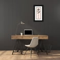 thumbnail image 3 of Schlabach, Sue 15x32 Black Ornate Wood Framed with Double Matting Museum Art Print Titled - Floral Line II on Pink, 3 of 4