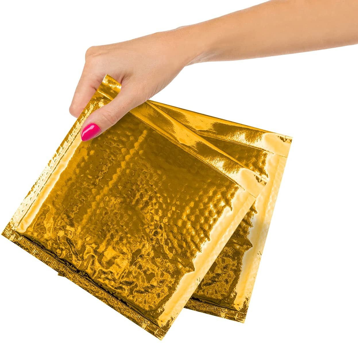 Pack of 20 Metallic Bubble Mailers 6 x 6.25. Gold Padded Envelopes 6 x