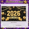 thumbnail image 2 of Gold Theme 2026 New Year Banner 2026 Numerals Happy New Year Display Fireworks Design Golden Balloons 2026 Celebration Backdrop for New Year Party 2026 Celebration Indoor Event, 2 of 9
