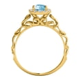 thumbnail image 2 of AoneJewelry 1.35 Carat Diamond Blue-Topaz Ring In 10K Solid Yellow, White & Rose Gold, 2 of 4