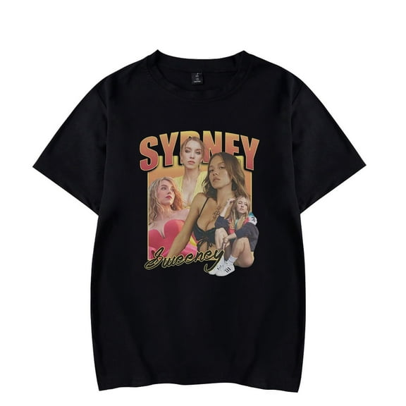 Sydney Sweeney Merch 2025 T-Shirts Women Clothes Trend Casual Short Sleeve Top