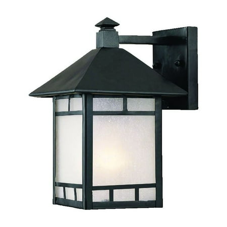 

Petite Matte Black Frosted Glass Lantern Wall Light