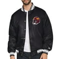 thumbnail image 2 of Men's Starter  Black Washington Commanders Printed Triangle Graphic Satin Full-Snap Varsity Jacket, 2 of 3
