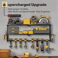 thumbnail image 2 of Power Tool Organizer for Tool Storage  Drill Holder Wall Mount with Charging Station  Tool Holder and Storage Rack for Garage Organization  Heavy Duty Metal Tool Shelf with Battery Holder, 2 of 9