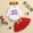 thumbnail image 2 of Mercatoo Baby Girls Christmas Clothes Outfits My First Christmas Bodysuit Romper Tutu Skirt Clothing Sets for Toddler Girls, 2 of 8