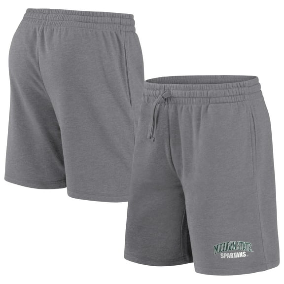 Men's Fanatics Branded Heathered Gray Michigan State Spartans Level Playing Field Shorts