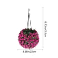 thumbnail image 3 of UNLLLL Solar Flower Ball Chandeliers, Hanging Topiary Garden Lights, LED Artificial Plants Ball Decorative Lights, for Garden, Tree, Outdoor, Balcony, Holiday Decoration (Pink), 3 of 7