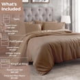 thumbnail image 2 of Superior Egyptian Cotton 400 Thread Count Duvet Cover Set, Full/Queen, Taupe, 2 of 6