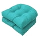 thumbnail image 1 of Xiao Hua Juego de 2 cojines para silla de interior y exterior, aptos para terraza, jardín, ratán, tatami, color azul lago., 1 of 5