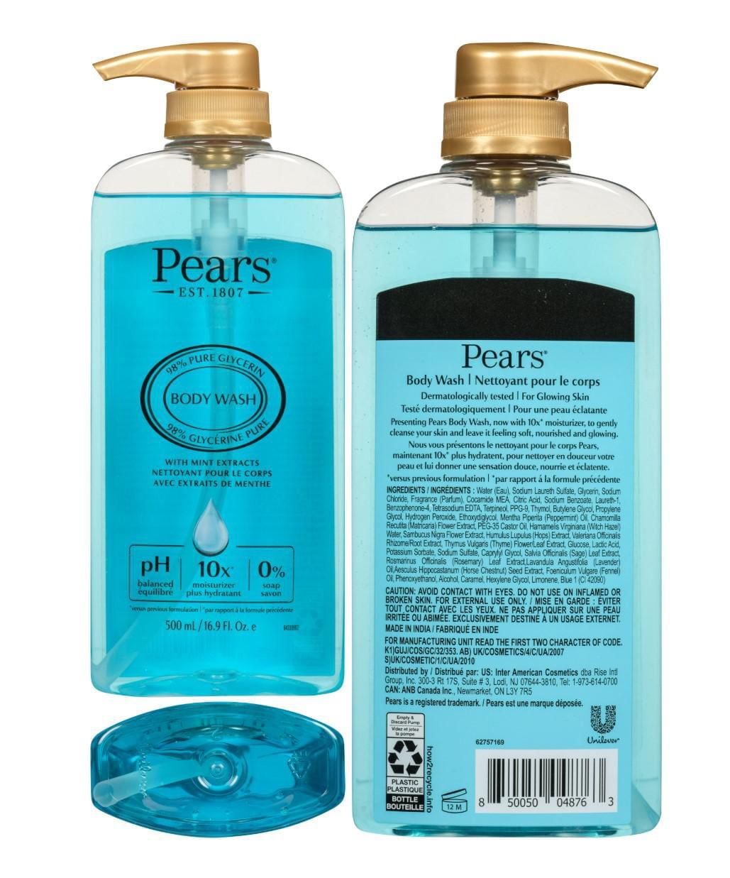 PEARS BW MINT EXTRACT 6X500ML
