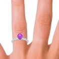 thumbnail image 5 of Diamond-Capitals 1.30 Carat Unique Natural Diamond Amethyst Gemstone Womens Ring for Wedding and Engagement 14K White Gold Size 11, 5 of 8