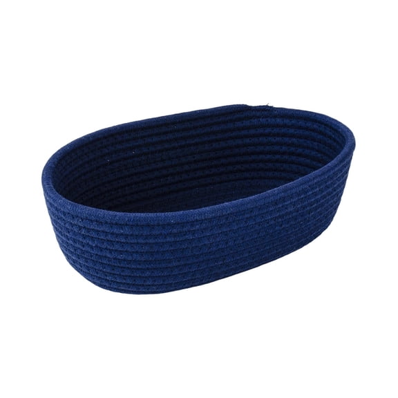Woven Oval Storage for Home Organization with Decorative Rope Handles Ideal for Nursery Toys and Seasonal