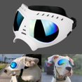 thumbnail image 1 of Gafas protectoras para perros con correas ajustables, fáciles de poner, con protección UV, ideales para perros medianos y grandes (lentes azules)., 1 of 5