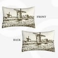 thumbnail image 2 of Fuzoiu Dutch Windmill Print Fuzzy Pillowcases, Super Soft Pillow Case Cover with Zipper for Bedroom, Sofa, Couch,Cozy Pillow Shams for All Seasons-14"x20", 2 of 6