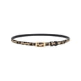 thumbnail image 3 of AWAYTR Skinny Reversible Faux Leather Belt for Women, Hole-Free Design Gold Buckle, Thin Waist Belt for Jeans Dress Casual Formal Outfits, 3 of 11