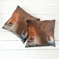 thumbnail image 2 of Ambesonne Orange Throw Pillow Cover 2 Pack, Old Brick Factory Wall, 16", Orange, 2 of 6
