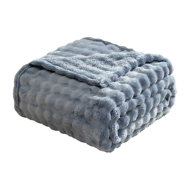 Sofa Vama Ropa de Cama Manta de vellón suave, cálida y suave, de doble cara, para todas las estaciones, de color liso. for Navideño