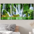 thumbnail image 3 of wall26 Canvas Print Wall Art Set Tropical Island Jungle Waterfall Lake Nature Wilderness Photography Realism Decorative Landscape Colorful for Living Room, Bedroom, Office - 16"x24" x 3, 3 of 5