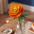 thumbnail image 5 of Brickcraft Bricktanicals Ranunculus Building Kit (50-Piece Set), Orange Bloom with Adjustable Stalk, Build Your Own Bouquet Decor, Gift for Adults and Teens, Ages 8+, 5 of 8