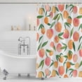 thumbnail image 3 of Pink Botanical Shower Curtain, Waterproof Shower Curtains for Bathroom, Summer Botanical Elegant Pastoral Washable Fabric Bathtub Curtain Set Bath Decor with 12 Hooks 72"x78", 3 of 8