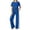 *Blue, variant on VBVC Women's 2-Piece Color-Block Tracksuit Set, Ladies' Crew Neck Top and Wide Leg Pants For Women, Ladies' Casual Lounge Set With Pockets,Black,S-2XL