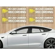 Tesla Model S, 3, X, Y In Car Camera Recording Cling Sticker, Re-Usable, 4-Piece Set, White