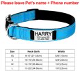 thumbnail image 3 of Collares de nailon reflectantes ajustables para perros con etiqueta de identificación con nombre grabada personalizada, collar luminoso personalizado para cachorros, collar unisex grande, 3 of 5