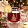 thumbnail image 7 of Glass Christmas Tree Mug, Transparent 3D Design Beverage Cup, Holiday Gift Cup, 7 of 7