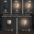 thumbnail image 3 of Yayeee 2-Pack Plug in LED Night Lights with Light Sensors Motion Detectors, Plants and River, 3 of 7