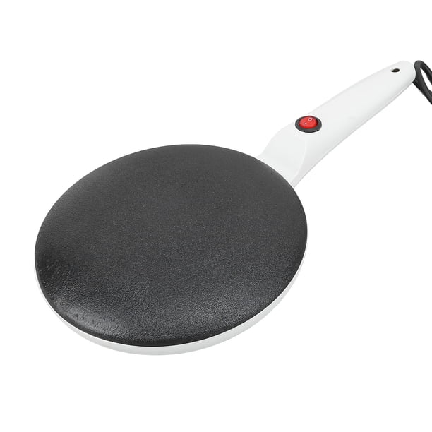 Crepera Eléctrica, Crepera Instantánea Eléctrica Antiadherente de 8 Pulgadas Con Batidor de Huevos y Bandeja, Plantcha Con Control Autico de Temperatura, Crepera Portátil
