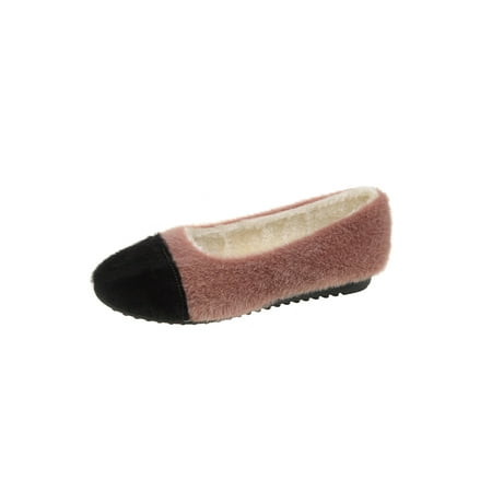 

Tenmix Women s Warm Shoe Comfort Casual Shoes Slip On Flats Soft Plush Loafers Work Lightweight Cozy Bean Paste Color 5.5