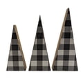 thumbnail image 2 of Buffalo Check Mini Set of 3 Black White Checkered Plaid Trees Christmas Decorations Holiday Home Decor, 2 of 4