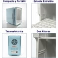 thumbnail image 3 of Mini Refrigerador Bluelander con Espejo LED, Capacidad de 4L, Estante Extraíble, Azul, 3 of 5