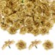 thumbnail image 1 of Uxcell Paquete de 50 Cabezas de Rosas Artificiales, Cabeza de Rosa de Seda Falsa para Boda/Ramo/Pared de Flores/Artesanías DIY/Decoración de Fiesta, Cabezas de Flores Falsas [Dorado], 1 of 1