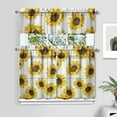 thumbnail image 2 of Boho Vintage Curtains 36 Inch - 3 Panel Farmhouse Wildflower Set with Rustic Floral Design, Rod Pocket, 2 of 6