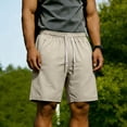 thumbnail image 2 of Afuyipoi ​Men's Performance Athletic Shorts with Zipper Pockets, 4-Way Stretch Quick Dry Training Shorts, Elastic Waist Gym Shorts for Workout and Running Khaki Size M, 2 of 8