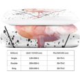 thumbnail image 4 of Ensemble de Literie Flamant Rose avec Housse de Couette et Taie d'Oreiller, Microfibre, Imprimé Animal Numérique Rose D, Simple, 4 of 5