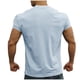 thumbnail image 3 of pstuiky Camisa de manga corta para hombre, Blusas casuales de verano para hombre, de manga corta, color liso, con cuello redondo y para fitness camisas casuales para hombre xl, 3 of 3