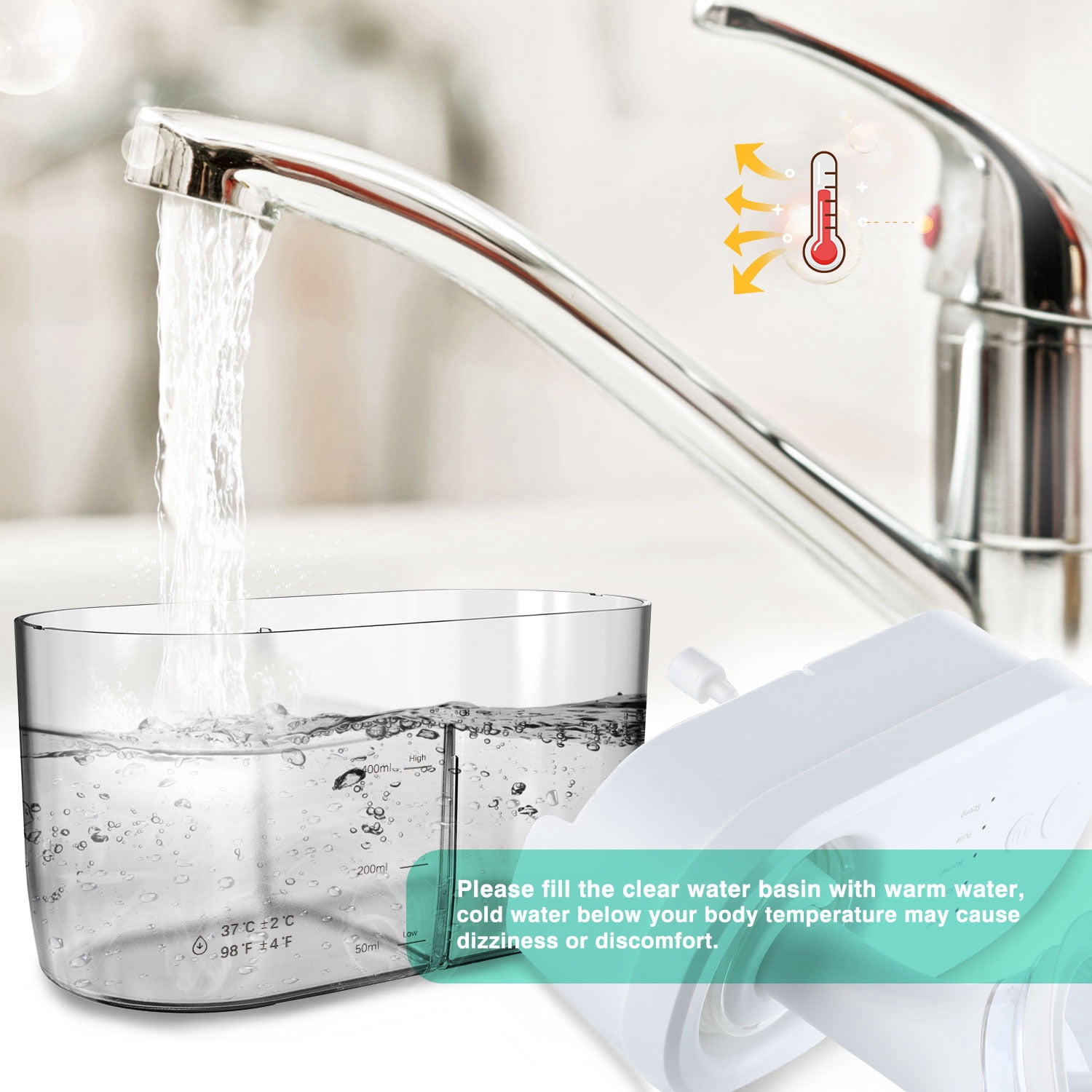 Electric Ear Wax Cleaner, Water Powered Ear Cleaner Automatic, Earwax Cleaning Removal Tool with 4 Cleaning Modes, 10min Auto Off, IPX5 Waterproof, 12 Wash Tips, 400ml Sewage & Clean Water Tank