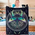 thumbnail image 5 of Kainsy Moth Plush Blanket Witchy Moon Phase and Stars Purple Butterfly Flannel Throw Blankets for Adults Kids Fantasy Zodiac Galaxy Blanket Boho Fuzzy Blanket for Sofa Couch Chair(60"x80"), 5 of 9
