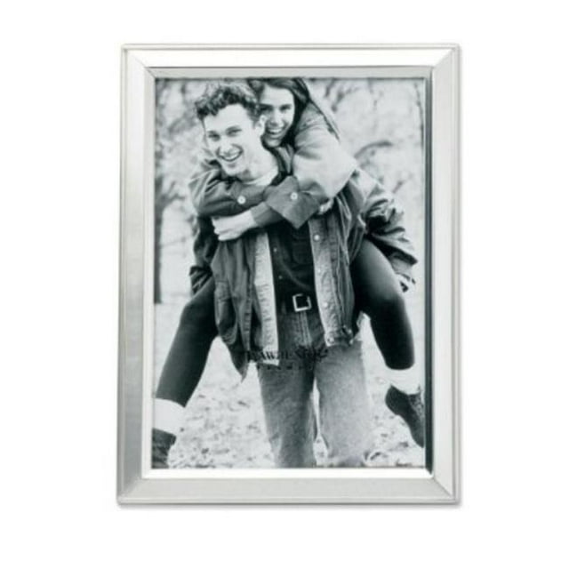 Cadre Photo en Métal 5x7 Plaqué Argent Brossé
