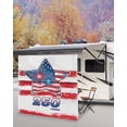 thumbnail image 5 of 4th of July RV Awning Sun Shade Screen 9'X7' American Flag Mesh Sunscreen Patriotic Star Fireworks 250 Years Awning Shade Screen with Zipper UV Blocker Completed Kits for RV Motorhome Camper, 5 of 7