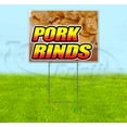 thumbnail image 1 of Pork Rinds (18" x 24") Yard Sign, Includes Metal Step Stake, 1 of 6