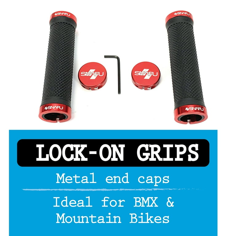 Snafu Lock On MTB Bike Grips No Slip Red Color Walmart