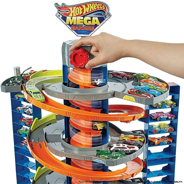 Hot Wheels City Mega Garage Playset with Storage for Over 60 Cars