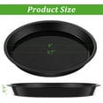 thumbnail image 2 of 6 Pack Plastic Plant Saucer Heavy Duty Planter Saucers Large Plant Pot Plastic Water Trays for Indoors and Outdoors Flower Drip (8 Inch,Black), 2 of 12