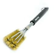 BBQ Butler Brass BBQ Grill Brush - Triple-Headed Cleaning Brush - Grill Brush