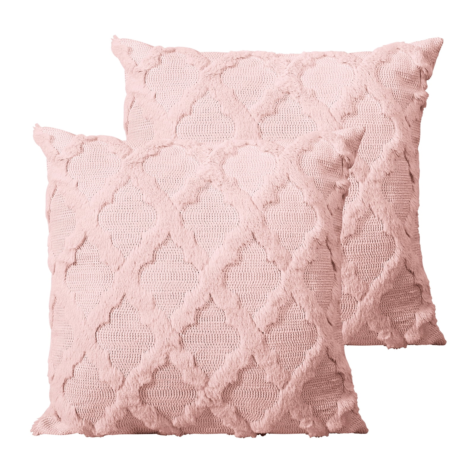Auvideal 20x20 Throw Pillows Covers Sofa Pillows Set of 2 Pink Couch ...